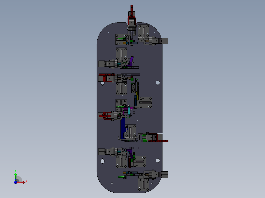 焊接夹具前视图