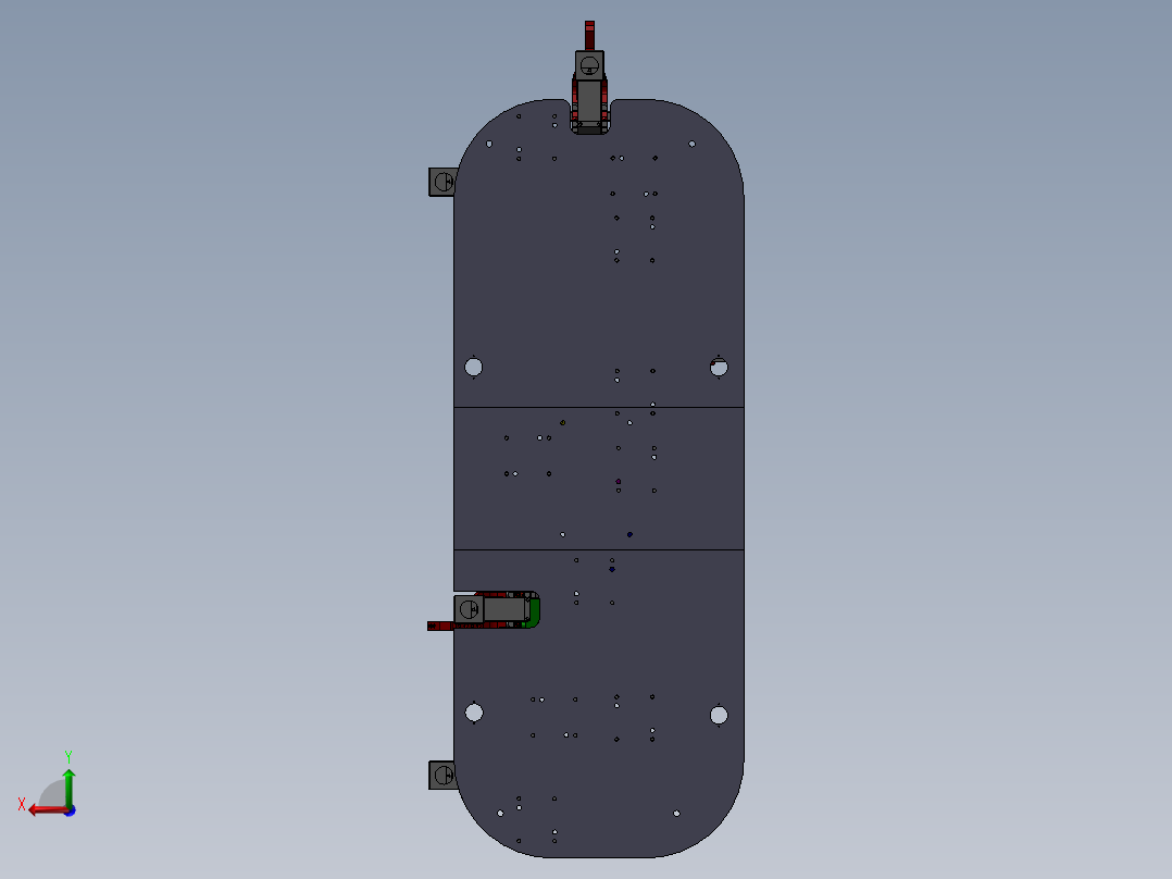 焊接夹具后视图
