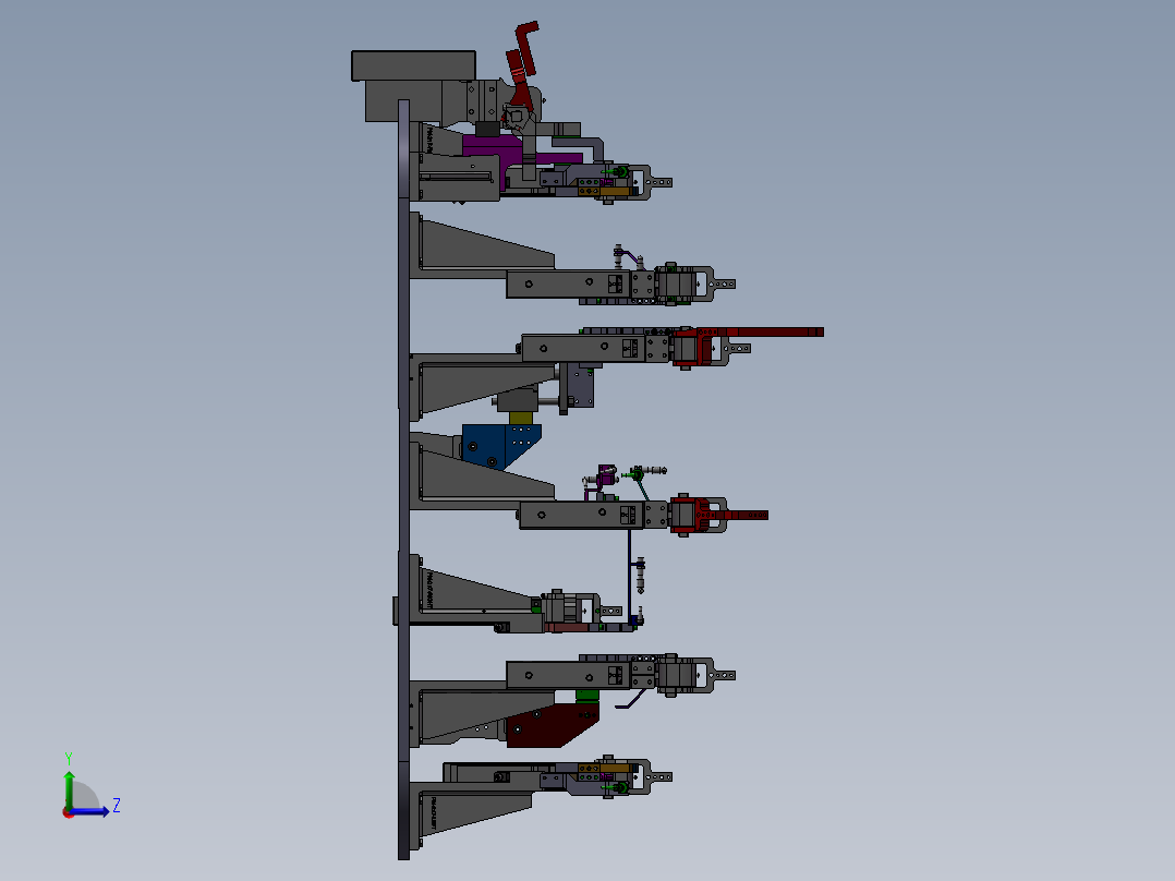 焊接夹具左视图