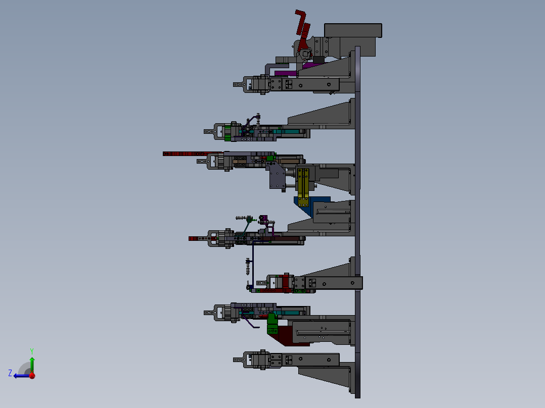 焊接夹具右视图