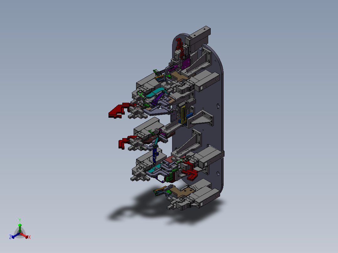 焊接夹具正等轴测图