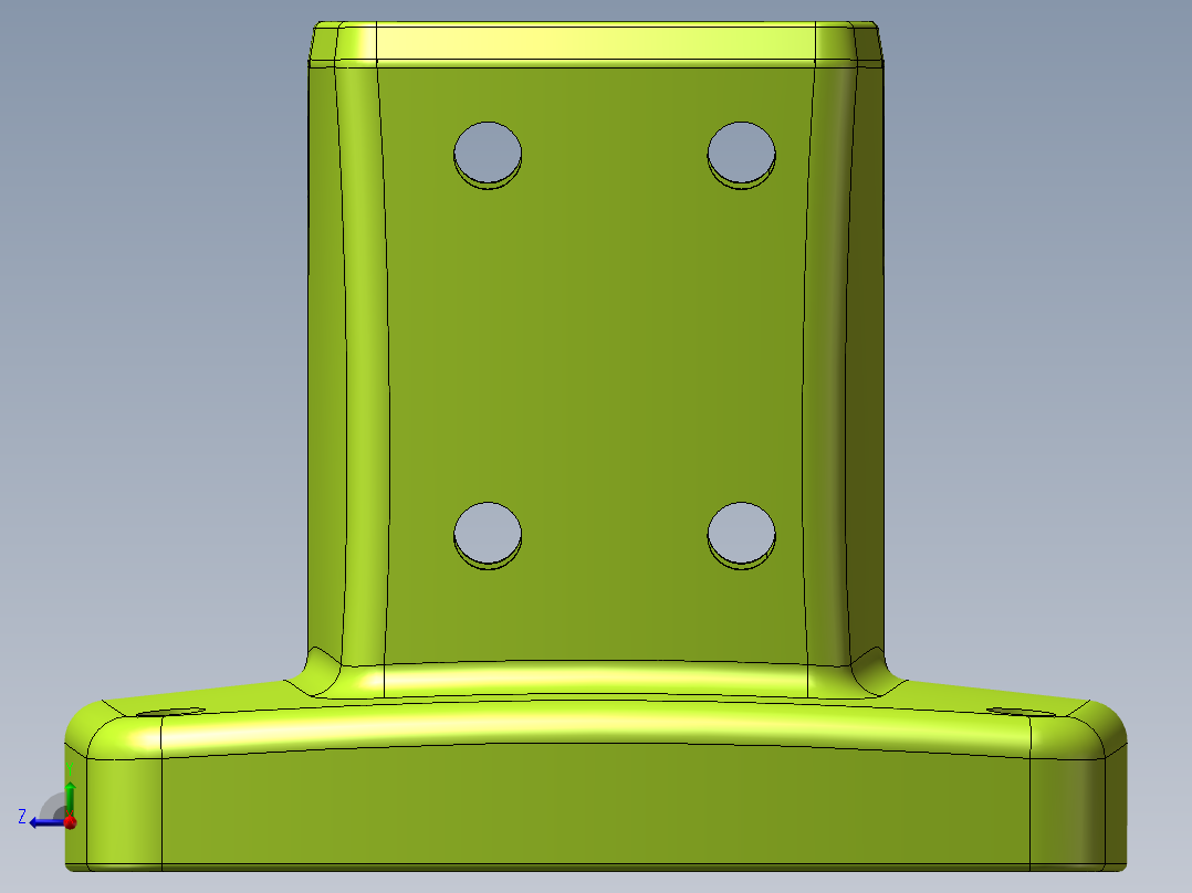 55-75-140固定底座.SLDPRT前视图