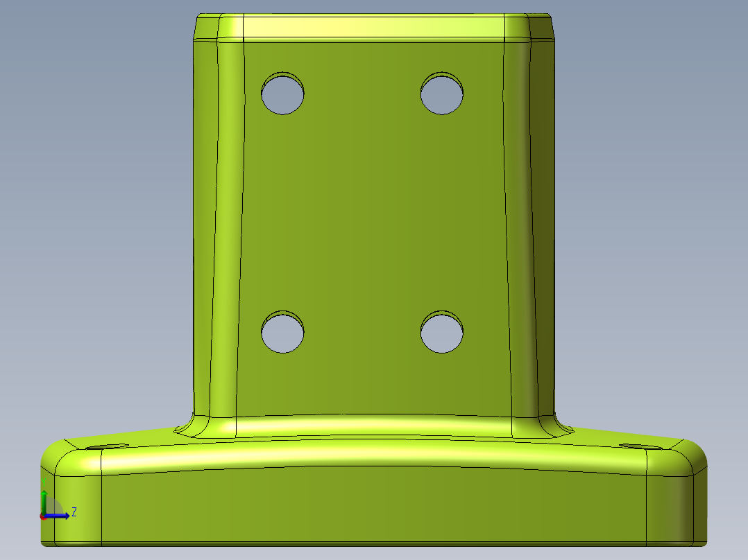 55-75-140固定底座.SLDPRT后视图