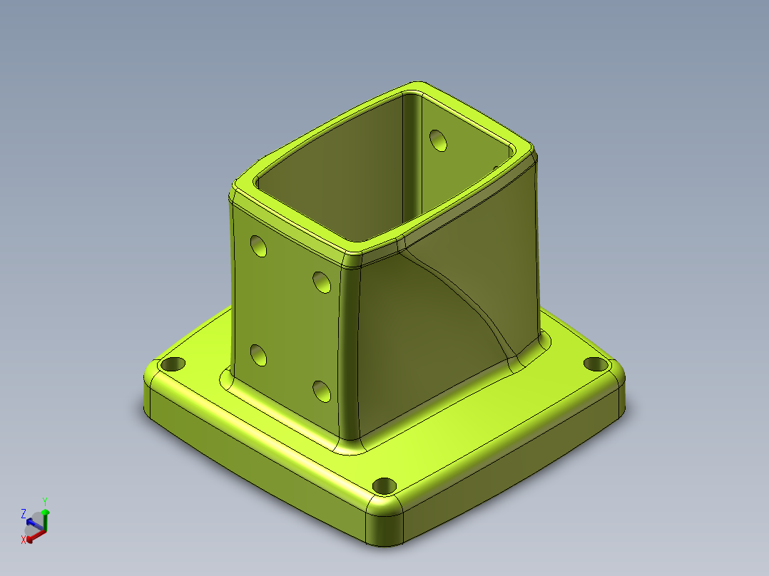 55-75-140固定底座.SLDPRT正等轴测图