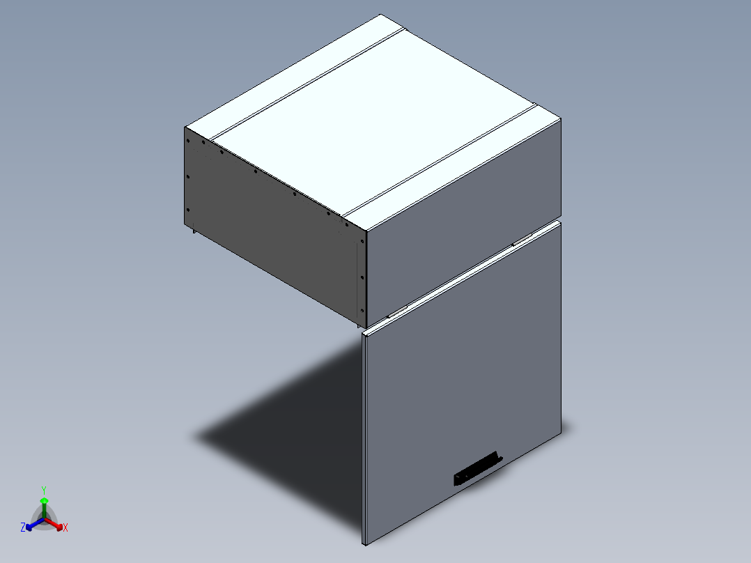 电器柜 电控柜 (14) 机械设计素材正等轴测图