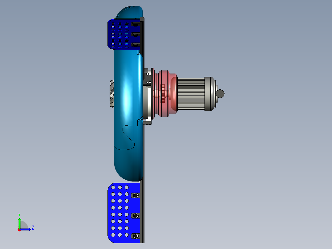 新型增氧机左视图