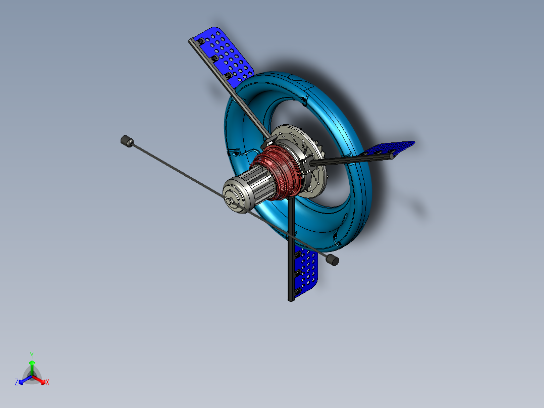 新型增氧机正等轴测图