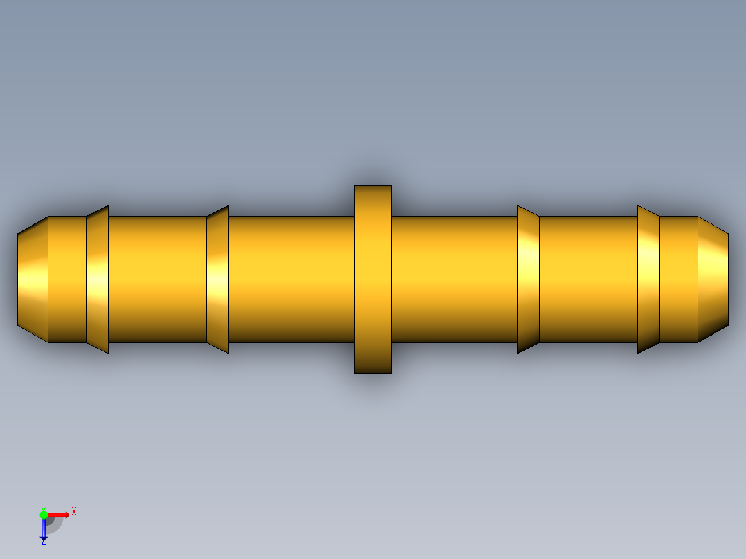 工业通用螺蚊管倒齿式工业硬管接头Union 22-5_32俯视图