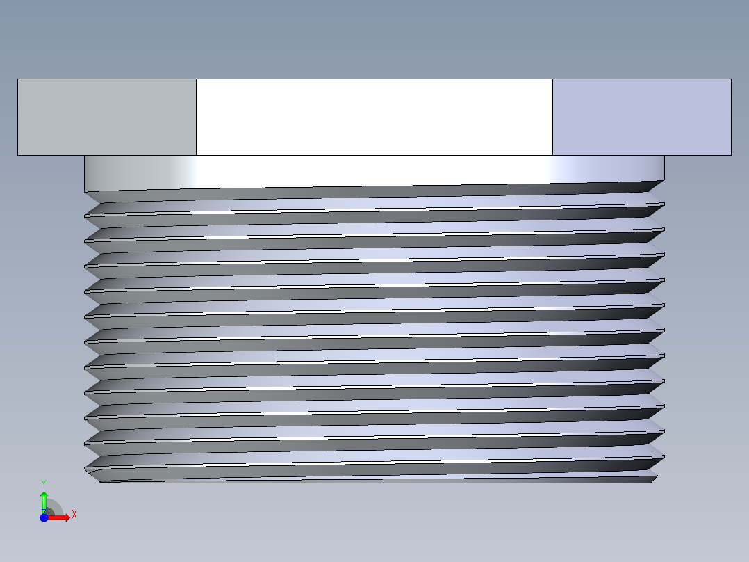 CPVC管件22-Sch80_Plug_MPT_9850-025_2.5in前视图