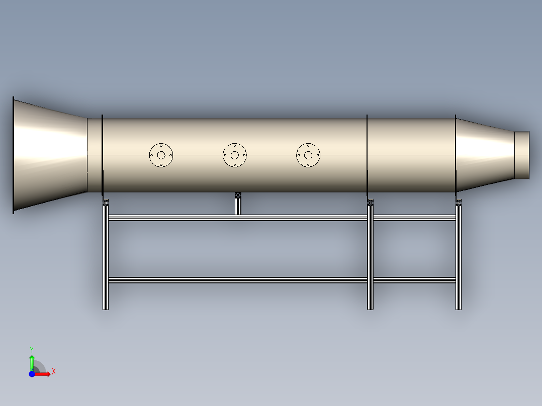 一种小型风洞前视图