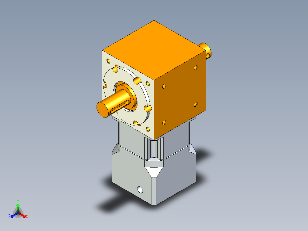 换向器PW70双轴 PGH60-L1 8-38.1-47.14X47.14-M4.stp主视图