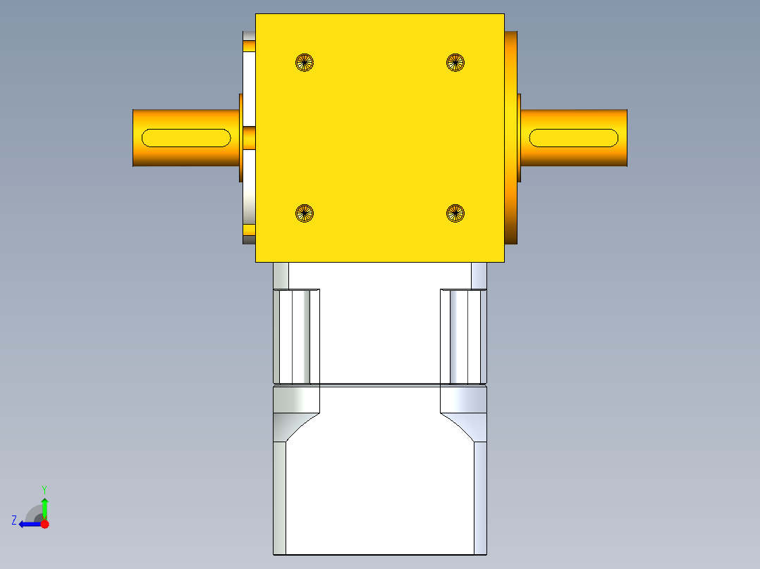 换向器PW70双轴 PGH60-L1 8-38.1-47.14X47.14-M4.stp右视图