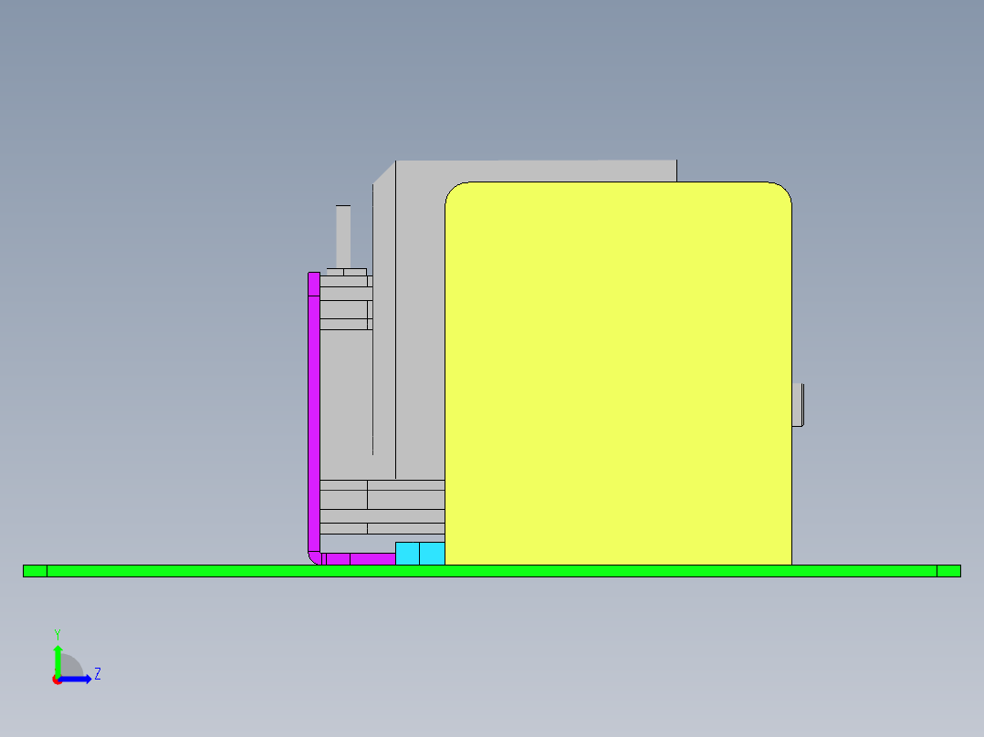 电机皮带传动方案左视图
