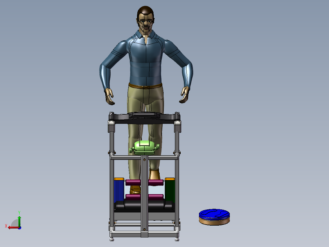 跑步机模型IGS后视图