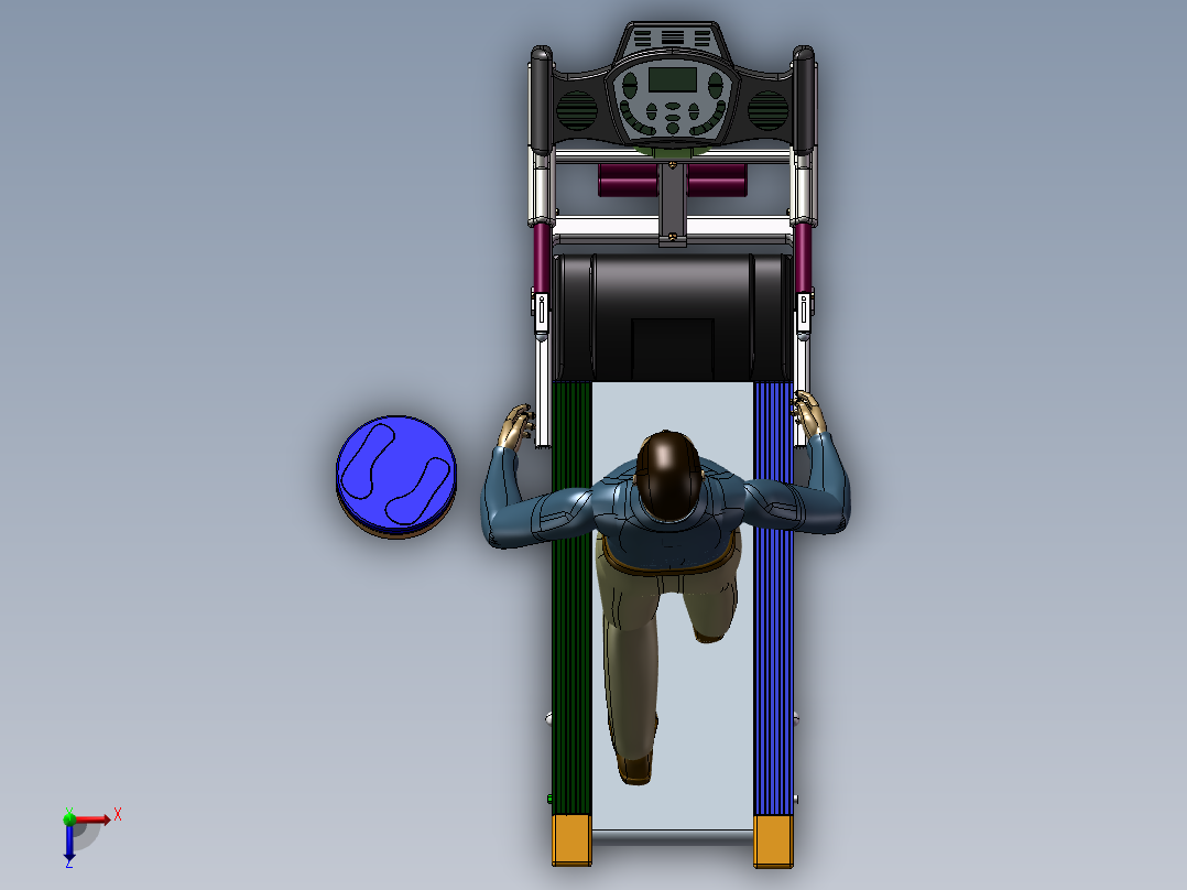 跑步机模型IGS俯视图