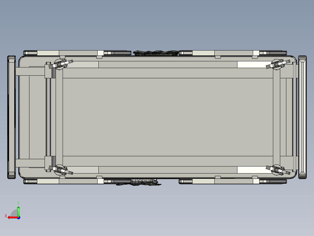 医院病床可折叠后视图
