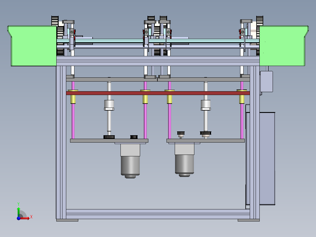 PCB板存板自动送料机前视图
