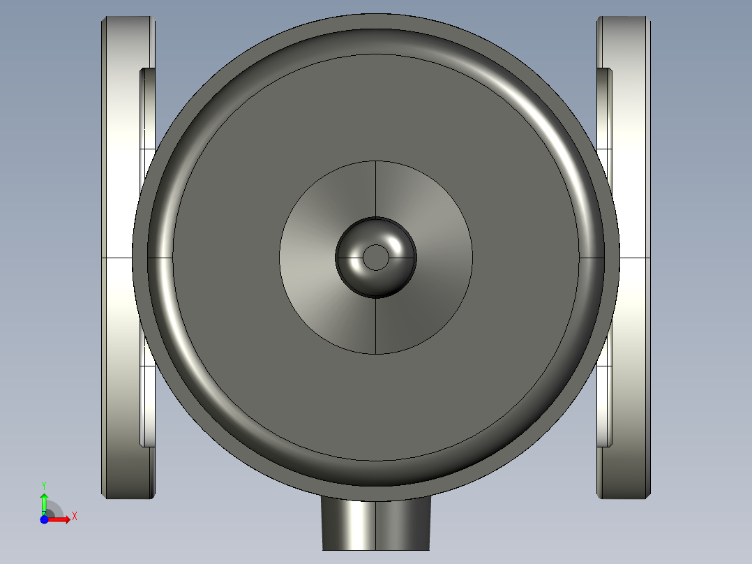 18DKOACCP DA 气动隔膜阀双作用，固定法兰，钻孔ANSI B16.5条款150 FF PVC-C前视图