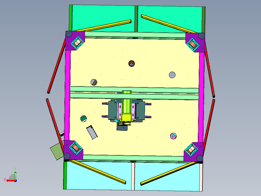 转动式震动牙刷插装线后视图