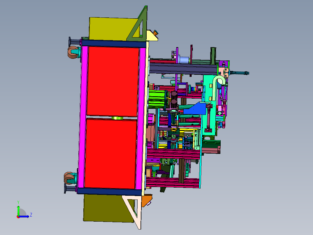 转动式震动牙刷插装线左视图