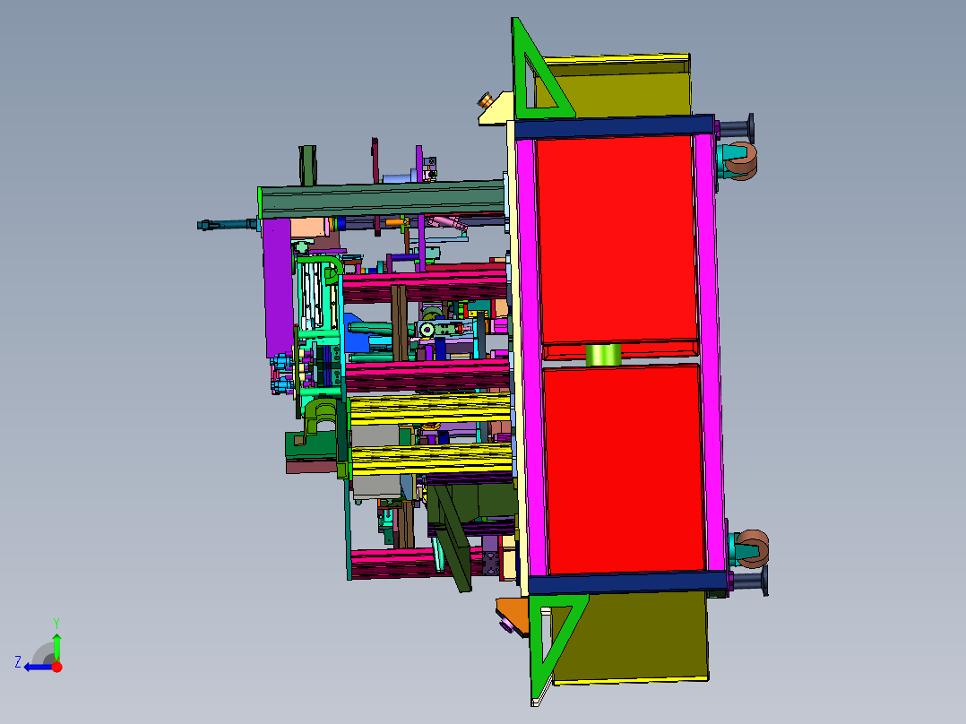 转动式震动牙刷插装线右视图