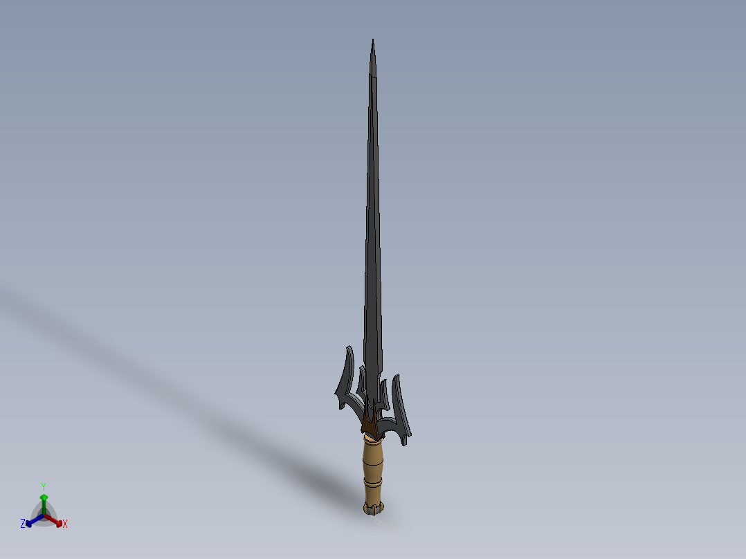 剑、宝剑(87)正等轴测图