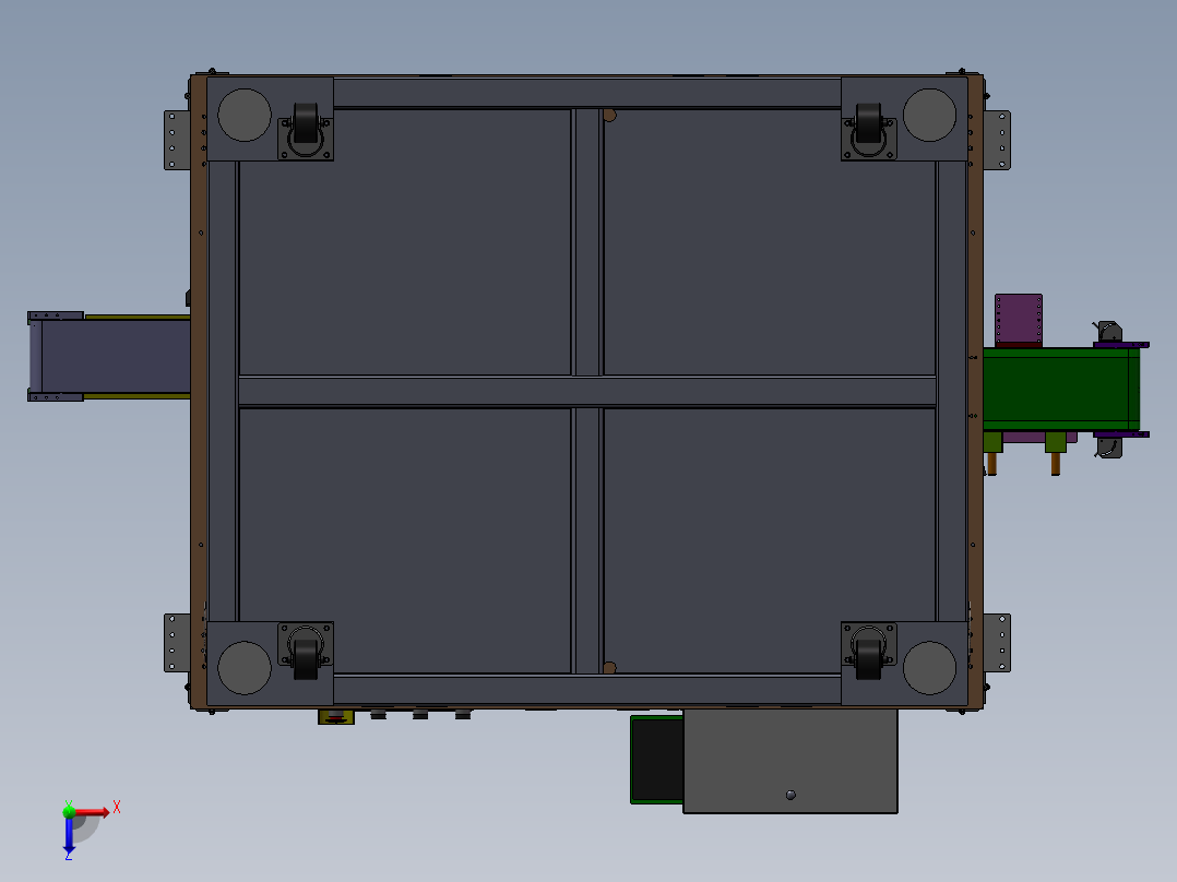 CCD长宽厚测量设备sw18俯视图