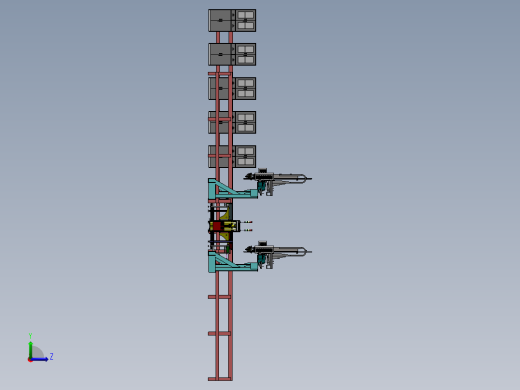 精密全自动电路贴片生产线设备设计左视缩略图
