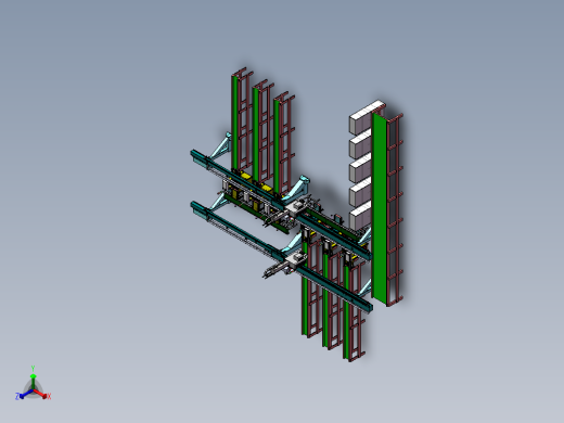 精密全自动电路贴片生产线设备设计正等轴测缩略图