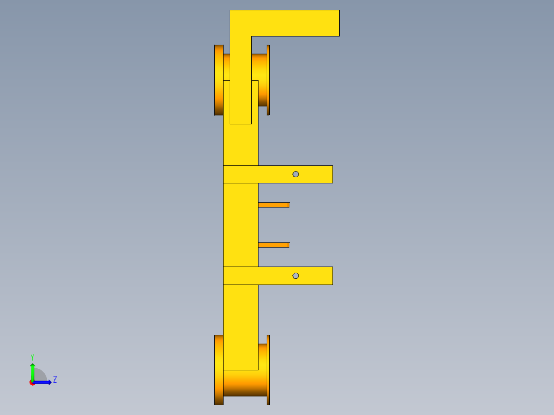 双圆盘割草机设计左视图