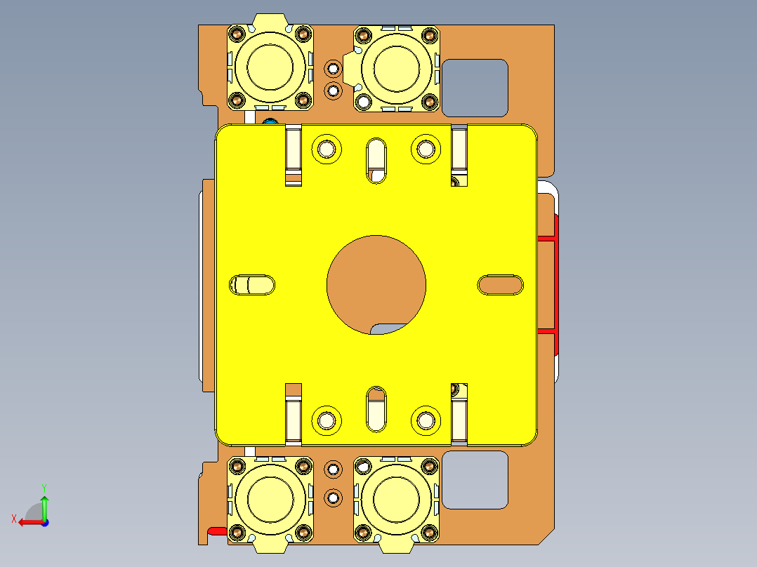 MACH-C-笔记本CNC工装夹具三维模型CNC7-铣侧孔-200601后视图