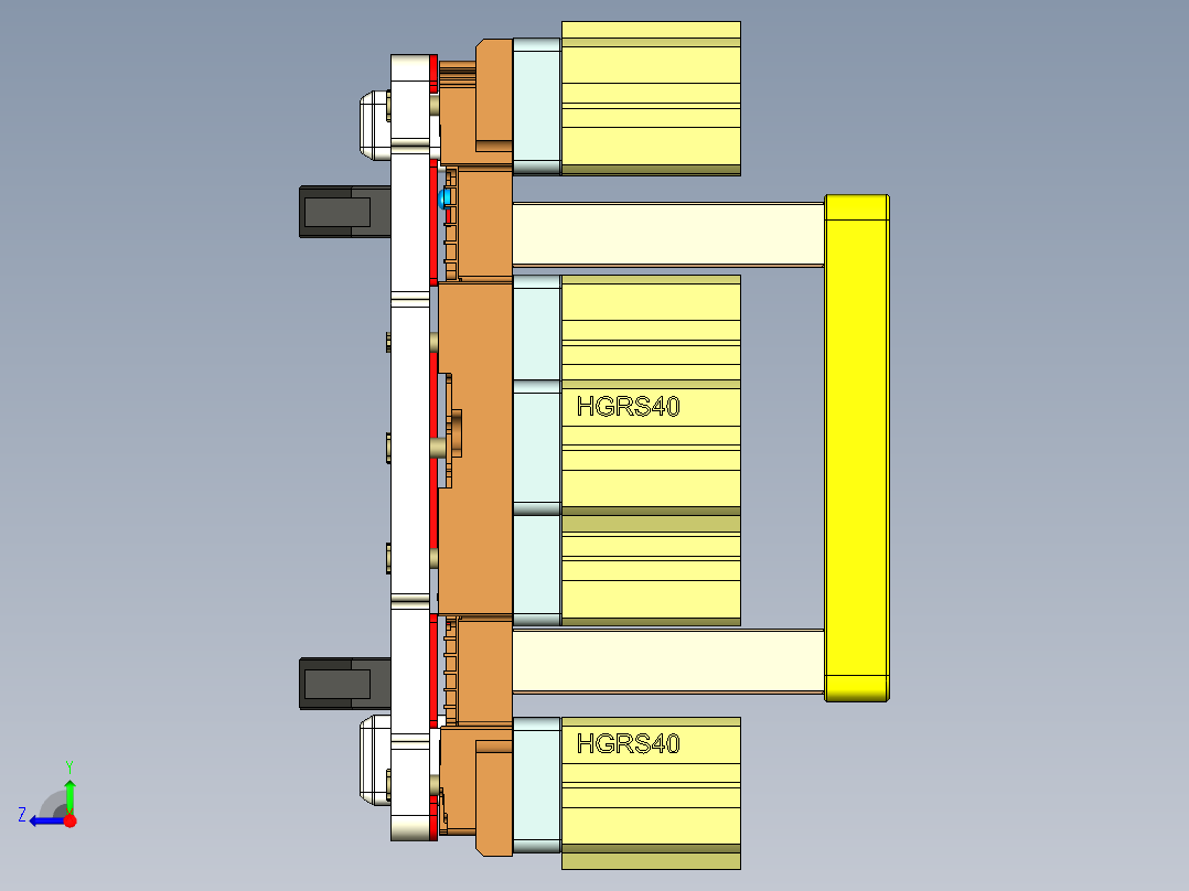 MACH-C-笔记本CNC工装夹具三维模型CNC7-铣侧孔-200601右视图