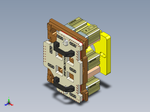 MACH-C-笔记本CNC工装夹具三维模型CNC7-铣侧孔-200601正等轴测缩略图