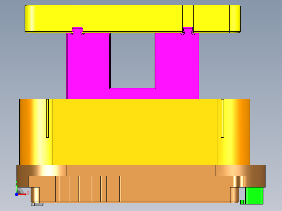 T3300-A-笔记本CNC工装夹具三维模型CNC2铣侧孔-211122前视图