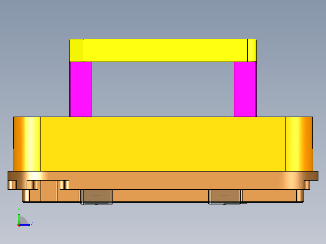 T3300-A-笔记本CNC工装夹具三维模型CNC2铣侧孔-211122左视图