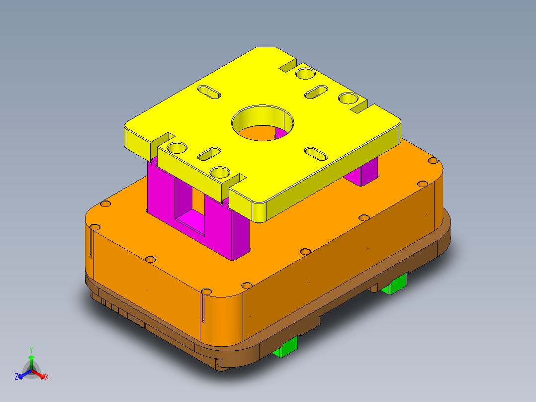 T3300-A-笔记本CNC工装夹具三维模型CNC2铣侧孔-211122正等轴测图