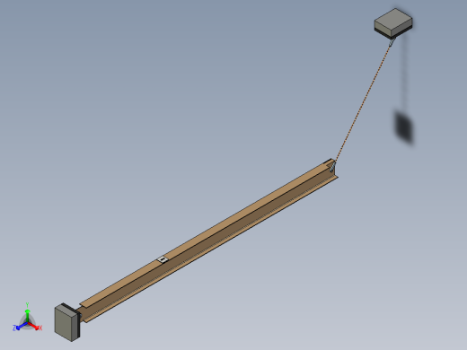 由缆索支撑的梁正等轴测缩略图