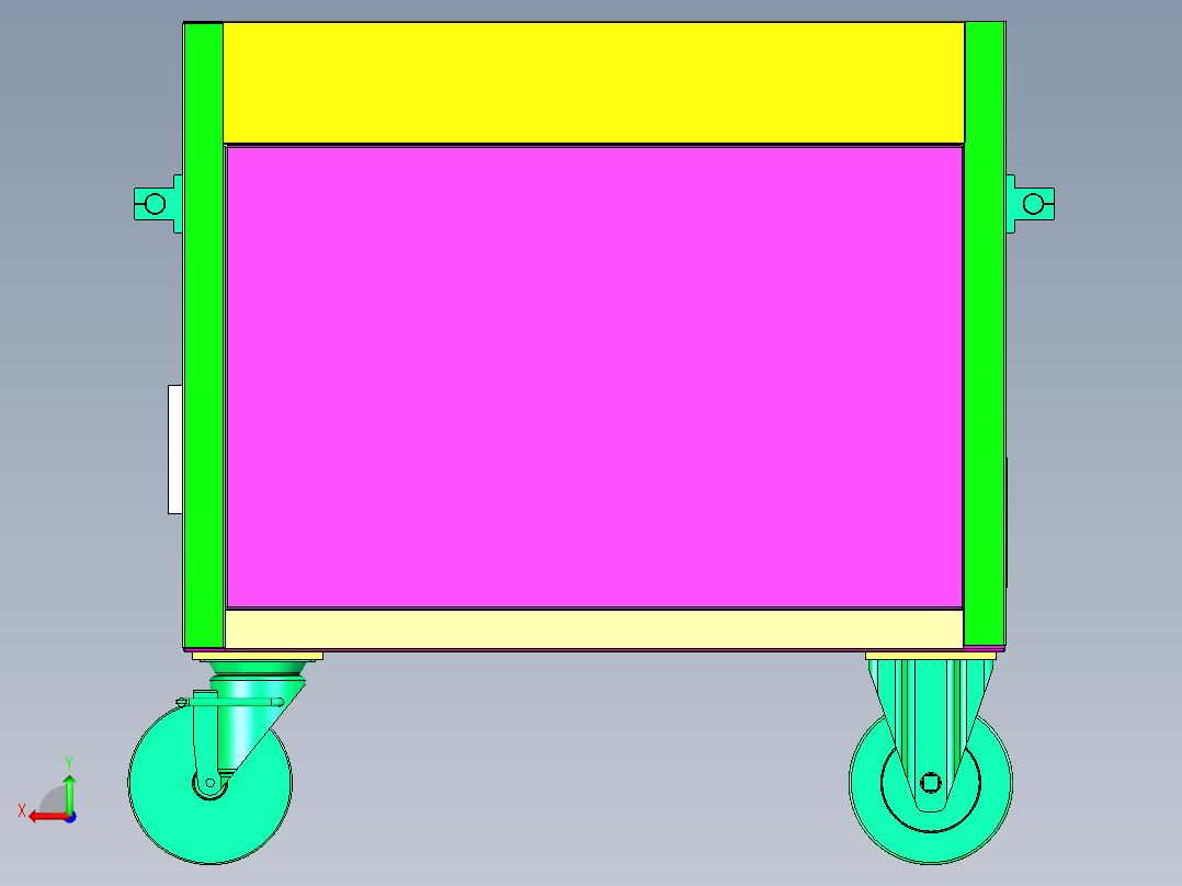 钣金壳体后视图