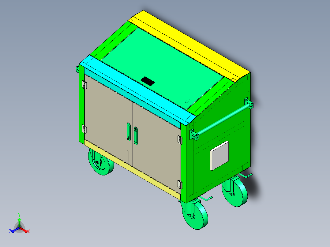 钣金壳体正等轴测图