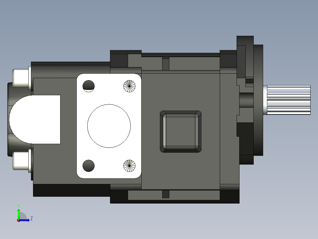 CBHYG-F双联齿轮油泵CBHYG-F28.2-F3.5-ATΦ左视图