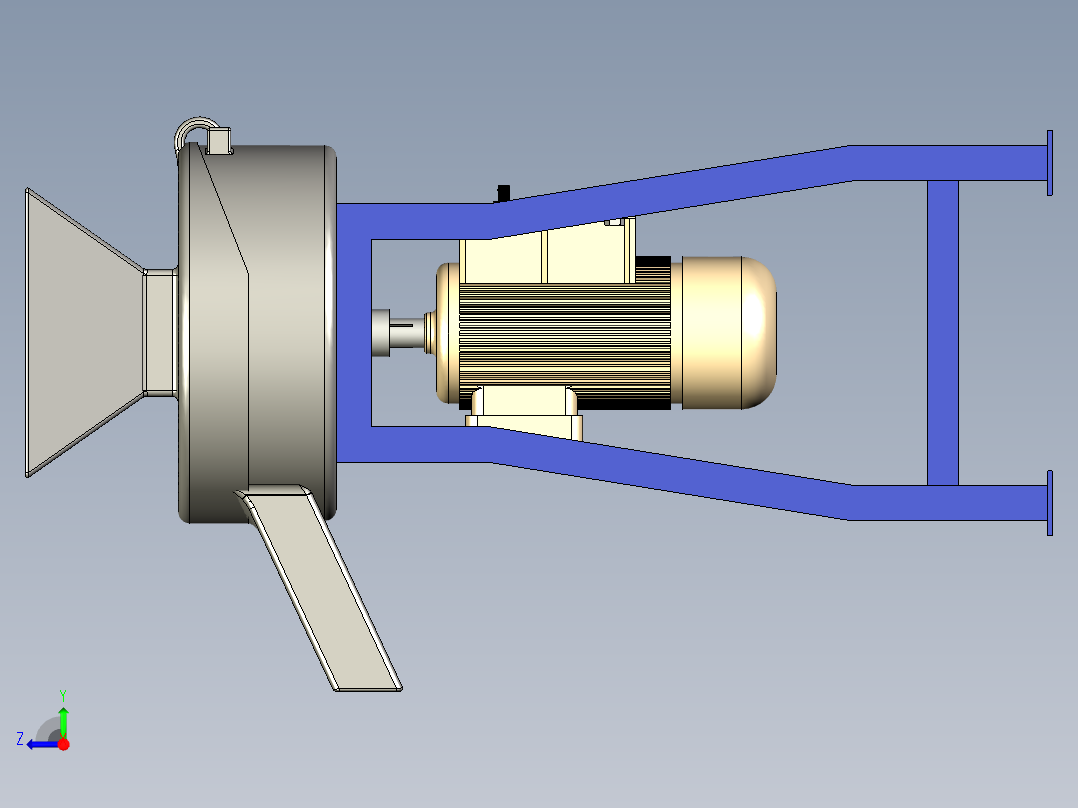 B3003490-立式锤式破碎机右视图