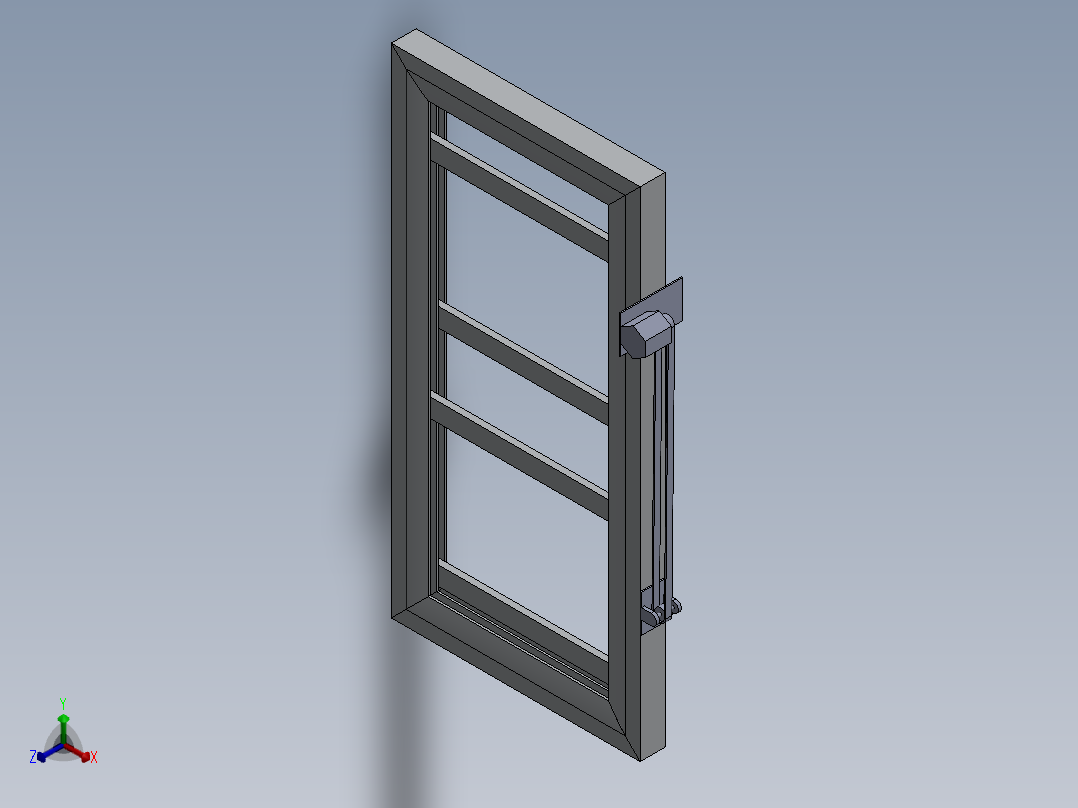 A2004392-自动窗户雨感自动窗户正等轴测图