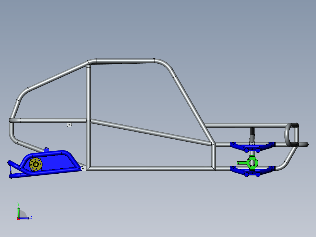 卡丁车 钢管车(62)左视图