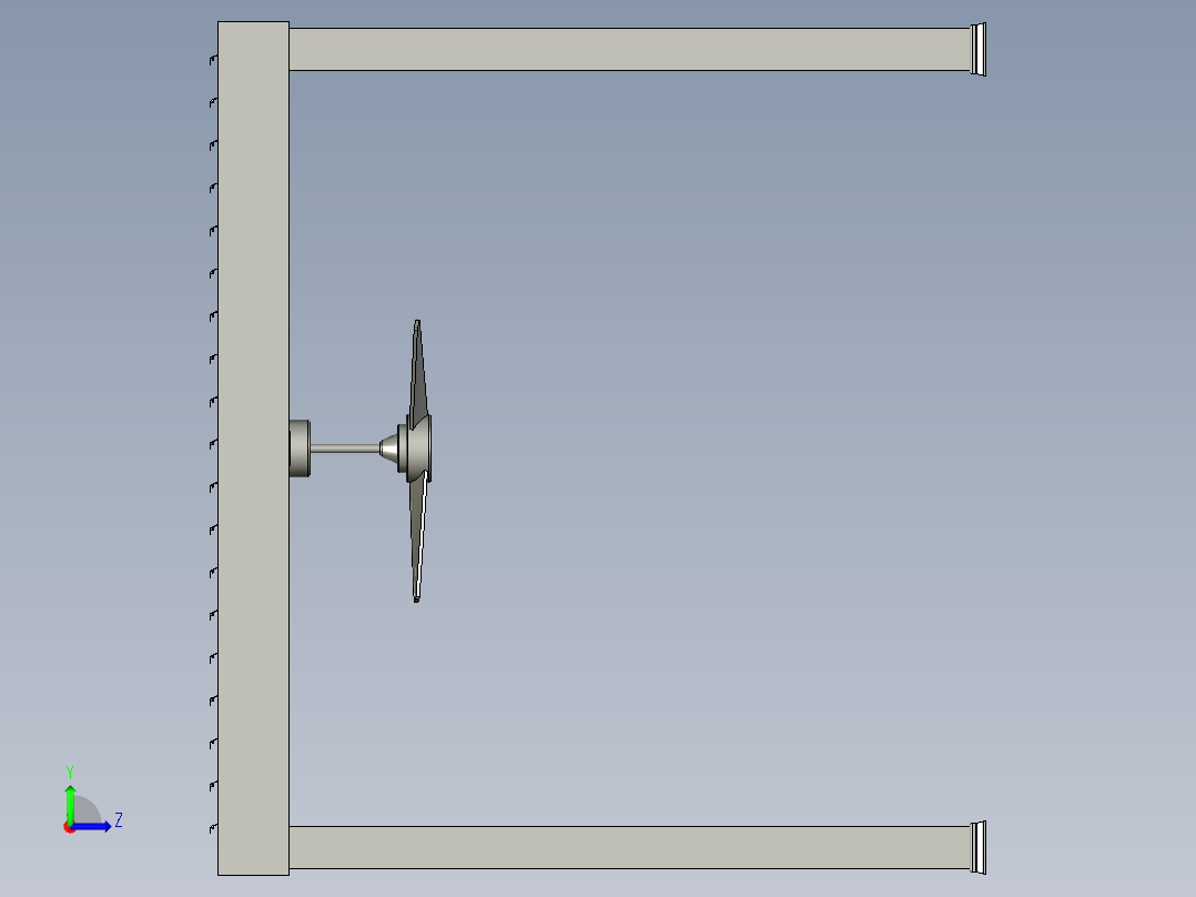IRONCAD 2026 - 结构左视图