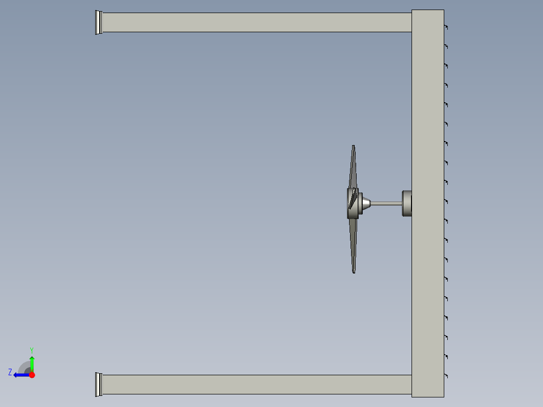 IRONCAD 2026 - 结构右视图