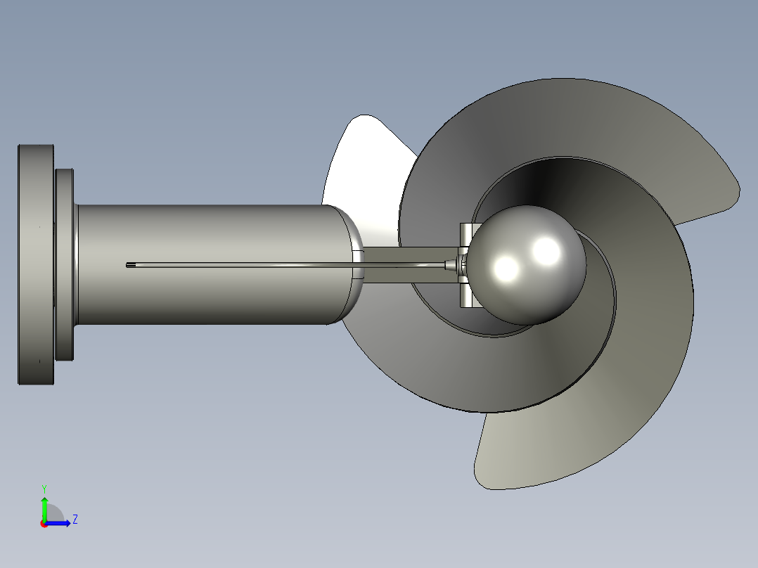A0003145-阿基米德螺旋泵水力涡轮机左视图