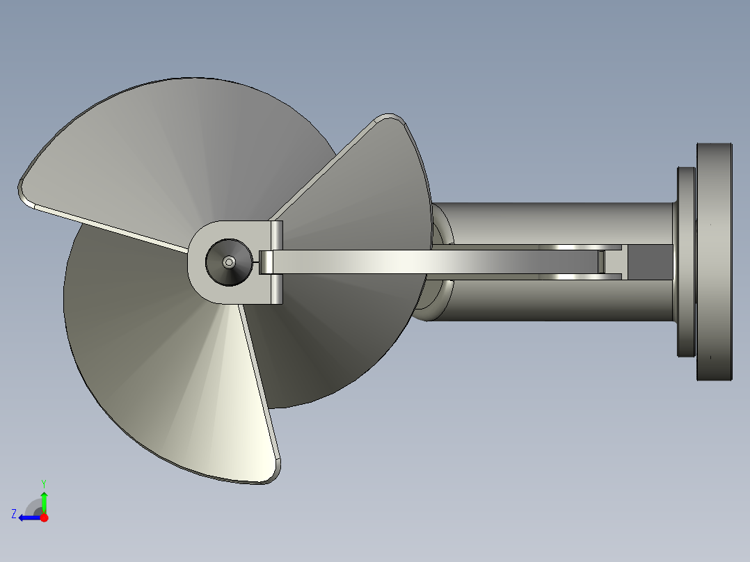 A0003145-阿基米德螺旋泵水力涡轮机右视图