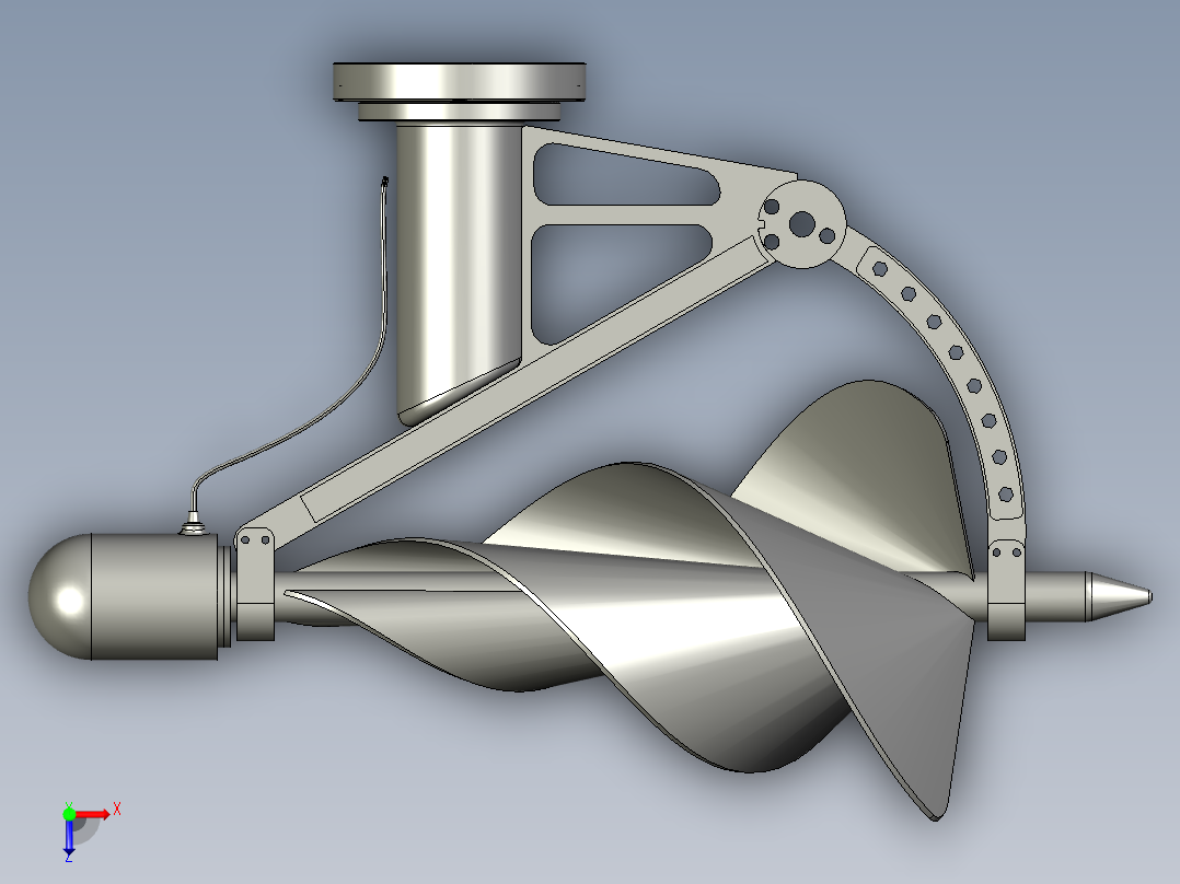A0003145-阿基米德螺旋泵水力涡轮机俯视图