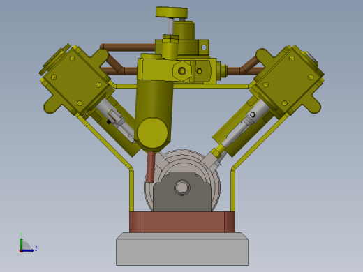 V型双作用蒸汽机v-shaped-double-acting-steam-模型格式为 sw左视缩略图