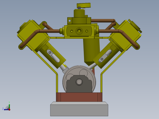 V型双作用蒸汽机v-shaped-double-acting-steam-模型格式为 sw右视缩略图